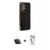 MARSİLYAN™- Galaxy A53 5G Kılıf Yankı Serisi - Şeffaf Uv Polymer Nano Ekran Koruyucu + Kamera Lens Koruma Cam - SF