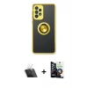 MARSİLYAN™- Galaxy A53 5G Kılıf Yörünge Çizgi - Şeffaf Temperli Cam Ekran Koruyucu + Kamera Lens Koruma Cam - SF