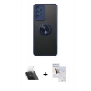 MARSİLYAN™- Galaxy A53 5G Kılıf Yörünge Çizgi - Siyah Seramik Nano Ekran Koruyucu + Kamera Lens Koruma Cam - SF