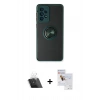 MARSİLYAN™- Galaxy A53 5G Kılıf Yörünge Çizgi - Siyah Seramik Nano Ekran Koruyucu + Kamera Lens Koruma Cam - SF