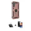 MARSİLYAN™- Galaxy A54 5G Kılıf Ahenk Klasik Koleksiyonu - Siyah 3D Antistatik Mat Seramik Nano Ekran Koruyucu + Kamera Lens Koruma Cam - SF