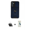 MARSİLYAN™- Galaxy A54 5G Kılıf Ahenk Klasik - Şeffaf Pasifik Cam Ekran Koruyucu + Kamera Lens Koruma Cam - SF