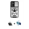 MARSİLYAN™- Galaxy A54 5G Kılıf Ahenk Klasik - Siyah 3D Antistatik Seramik Nano Ekran Koruyucu + Kamera Lens Koruma Cam - SF