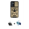 MARSİLYAN™- Galaxy A54 5G Kılıf Ahenk Klasik - Siyah 3D Antistatik Seramik Nano Ekran Koruyucu + Kamera Lens Koruma Cam - SF