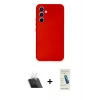 MARSİLYAN™- Galaxy A54 5G Kılıf Ahenk Serisi - Şeffaf Pasifik Cam Ekran Koruyucu + Kamera Lens Koruma Cam - SF
