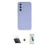MARSİLYAN™- Galaxy A54 5G Kılıf Ahenk Serisi - Şeffaf Pasifik Cam Ekran Koruyucu + Kamera Lens Koruma Cam - SF