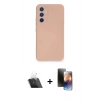 MARSİLYAN™- Galaxy A54 5G Kılıf Ahenk Serisi - Siyah 3D Antistatik Mat Seramik Nano Ekran Koruyucu + Kamera Lens Koruma Cam - SF