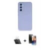 MARSİLYAN™- Galaxy A54 5G Kılıf Ahenk Serisi - Siyah 3D Antistatik Mat Seramik Nano Ekran Koruyucu + Kamera Lens Koruma Cam - SF