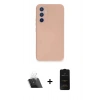 MARSİLYAN™- Galaxy A54 5G Kılıf Ahenk Serisi - Siyah 6D Antistatik Mat Seramik Hayalet Nano Ekran Koruyucu + Kamera Lens Koruma Cam - SF