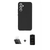 MARSİLYAN™- Galaxy A54 5G Kılıf Ahenk Serisi - Siyah 6D Antistatik Mat Seramik Hayalet Nano Ekran Koruyucu + Kamera Lens Koruma Cam - SF