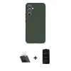 MARSİLYAN™- Galaxy A54 5G Kılıf Ahenk Serisi - Siyah 6D Antistatik Mat Seramik Hayalet Nano Ekran Koruyucu + Kamera Lens Koruma Cam - SF