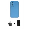 MARSİLYAN™- Galaxy A54 5G Kılıf Ahenk Serisi - Siyah 6D Antistatik Mat Seramik Hayalet Nano Ekran Koruyucu + Kamera Lens Koruma Cam - SF