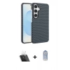 MARSİLYAN™- Galaxy A54 5G Kılıf Doruk Serisi - Siyah Joko Magic 5D Cam + Kamera Lens Koruma Cam - SF