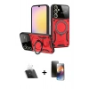MARSİLYAN™- Galaxy A54 5G Kılıf Kıvılcım Modern Serisi - Siyah 3D Antistatik Mat Seramik Nano Ekran Koruyucu + Kamera Lens Koruma Cam - SF