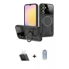 MARSİLYAN™- Galaxy A54 5G Kılıf Kıvılcım Modern Serisi - Siyah Joko Magic 5D Cam + Şeffaf Kamera Lens Koruma Cam