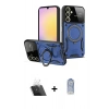 MARSİLYAN™- Galaxy A54 5G Kılıf Kıvılcım Modern Serisi - Siyah Joko Magic 5D Cam + Şeffaf Kamera Lens Koruma Cam