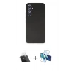 MARSİLYAN™- Galaxy A54 5G Kılıf Kozmos Yansıma Özel Seri - Siyah 3D Antistatik Cam Ekran Koruyucu + Kamera Lens Koruma Cam - SF