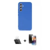 MARSİLYAN™- Galaxy A54 5G Kılıf Kozmos Yansıma Özel Seri - Siyah 3D Antistatik Mat Seramik Nano Ekran Koruyucu + Kamera Lens Koruma Cam - SF