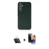 MARSİLYAN™- Galaxy A54 5G Kılıf Kozmos Yansıma Özel Seri - Siyah 3D Antistatik Mat Seramik Nano Ekran Koruyucu + Kamera Lens Koruma Cam - SF