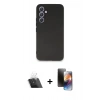 MARSİLYAN™- Galaxy A54 5G Kılıf Kozmos Yansıma Özel Seri - Siyah 3D Antistatik Mat Seramik Nano Ekran Koruyucu + Kamera Lens Koruma Cam - SF