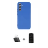 MARSİLYAN™- Galaxy A54 5G Kılıf Kozmos Yansıma Özel Seri - Siyah 6D Antistatik Mat Seramik Hayalet Nano Ekran Koruyucu + Kamera Lens Koruma Cam - SF