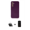 MARSİLYAN™- Galaxy A54 5G Kılıf Kozmos Yansıma Özel Seri - Siyah 6D Antistatik Mat Seramik Hayalet Nano Ekran Koruyucu + Kamera Lens Koruma Cam - SF