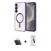 MARSİLYAN™- Galaxy A54 5G Kılıf Nova Işık Özel Seri - Şeffaf Pasifik Cam Ekran Koruyucu + Kamera Lens Koruma Cam - SF