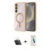 MARSİLYAN™- Galaxy A54 5G Kılıf Nova Işık Özel Seri - Şeffaf Pasifik Cam Ekran Koruyucu + Kamera Lens Koruma Cam - SF