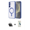 MARSİLYAN™- Galaxy A54 5G Kılıf Nova Işık Özel Seri - Şeffaf Pasifik Cam Ekran Koruyucu + Kamera Lens Koruma Cam - SF