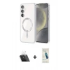 MARSİLYAN™- Galaxy A54 5G Kılıf Nova Işık Özel Seri - Şeffaf Pasifik Cam Ekran Koruyucu + Kamera Lens Koruma Cam - SF