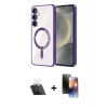 MARSİLYAN™- Galaxy A54 5G Kılıf Nova Işık Özel Seri - Siyah 3D Antistatik Mat Seramik Nano Ekran Koruyucu + Kamera Lens Koruma Cam - SF