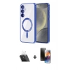 MARSİLYAN™- Galaxy A54 5G Kılıf Nova Işık Özel Seri - Siyah 3D Antistatik Mat Seramik Nano Ekran Koruyucu + Kamera Lens Koruma Cam - SF