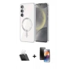 MARSİLYAN™- Galaxy A54 5G Kılıf Nova Işık Özel Seri - Siyah 3D Antistatik Mat Seramik Nano Ekran Koruyucu + Kamera Lens Koruma Cam - SF