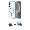 MARSİLYAN™- Galaxy A54 5G Kılıf Nova Işık Özel Seri - Siyah 3D Antistatik Seramik Nano Ekran Koruyucu + Kamera Lens Koruma Cam - SF