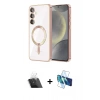 MARSİLYAN™- Galaxy A54 5G Kılıf Nova Işık Özel Seri - Siyah 3D Antistatik Seramik Nano Ekran Koruyucu + Kamera Lens Koruma Cam - SF