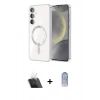 MARSİLYAN™- Galaxy A54 5G Kılıf Nova Işık Özel Seri - Siyah Joko Magic 5D Cam + Kamera Lens Koruma Cam - SF