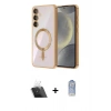 MARSİLYAN™- Galaxy A54 5G Kılıf Nova Işık Özel Seri - Siyah Joko Magic 5D Cam + Kamera Lens Koruma Cam - SF