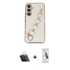 MARSİLYAN™- Galaxy A54 5G Kılıf Nova Işık Prime - Şeffaf Pasifik Cam Ekran Koruyucu + Şeffaf Kamera Lens Koruma Cam