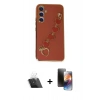 MARSİLYAN™- Galaxy A54 5G Kılıf Nova Işık Prime - Siyah 3D Antistatik Mat Seramik Nano Ekran Koruyucu + Kamera Lens Koruma Cam - SF