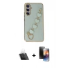 MARSİLYAN™- Galaxy A54 5G Kılıf Nova Işık Prime - Siyah 3D Antistatik Mat Seramik Nano Ekran Koruyucu + Kamera Lens Koruma Cam - SF