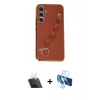 MARSİLYAN™- Galaxy A54 5G Kılıf Nova Işık Prime - Siyah 3D Antistatik Seramik Nano Ekran Koruyucu + Kamera Lens Koruma Cam - SF