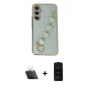 MARSİLYAN™- Galaxy A54 5G Kılıf Nova Işık Prime - Siyah 6D Antistatik Mat Seramik Hayalet Nano Ekran Koruyucu + Şeffaf Kamera Lens Koruma Cam