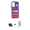 MARSİLYAN™- Galaxy A54 5G Kılıf Siluet Çizgi Koleksiyonu - Şeffaf Pasifik Cam Ekran Koruyucu + Kamera Lens Koruma Cam - SF