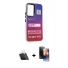 MARSİLYAN™- Galaxy A54 5G Kılıf Siluet Çizgi Koleksiyonu - Siyah 3D Antistatik Mat Seramik Nano Ekran Koruyucu + Kamera Lens Koruma Cam - SF