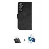 MARSİLYAN™- Galaxy A54 5G Kılıf Siluet Işık Serisi - Siyah 3D Antistatik Seramik Nano Ekran Koruyucu + Kamera Lens Koruma Cam - SF