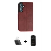 MARSİLYAN™- Galaxy A54 5G Kılıf Siluet Işık Serisi - Siyah 6D Antistatik Mat Seramik Hayalet Nano Ekran Koruyucu + Kamera Lens Koruma Cam - SF