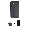 MARSİLYAN™- Galaxy A54 5G Kılıf Siluet Işık Serisi - Siyah 6D Antistatik Mat Seramik Hayalet Nano Ekran Koruyucu + Kamera Lens Koruma Cam - SF