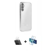 MARSİLYAN™- Galaxy A54 5G Kılıf Vadi Minimal - Siyah 3D Antistatik Cam Ekran Koruyucu + Kamera Lens Koruma Cam - SF