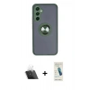 MARSİLYAN™- Galaxy A54 5G Kılıf Yörünge Çizgi - Şeffaf Pasifik Cam Ekran Koruyucu + Kamera Lens Koruma Cam - SF