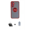 MARSİLYAN™- Galaxy A54 5G Kılıf Yörünge Çizgi - Siyah Joko Magic 5D Cam + Kamera Lens Koruma Cam - SF